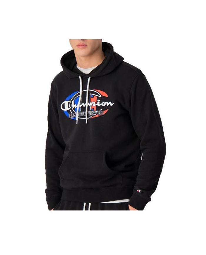 Bluza męska Champion HOODED SWEATSHIRT 217276KK001 Czarna - Sklep online Mastersport