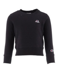 Bluza dziecięca Champion CREWNECK CROPTOP SWEATSHIRT 404332KK001 Czarna - Sklep online Mastersport