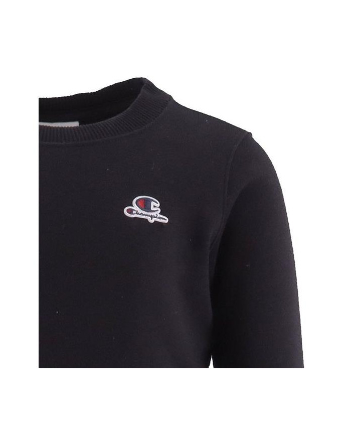 Bluza dziecięca Champion CREWNECK CROPTOP SWEATSHIRT 404332KK001 Czarna - Sklep online Mastersport