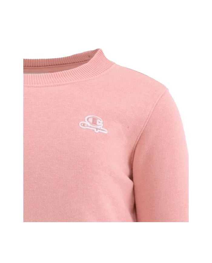 Bluza dziecięca Champion CREWNECK CROPTOP SWEATSHIRT 404332PS092 Różowa - Sklep online Mastersport