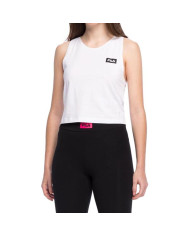 Koszulka damska Fila BASIN CROPPED TANK TOP FAW013610001 Biała - Sklep online Mastersport