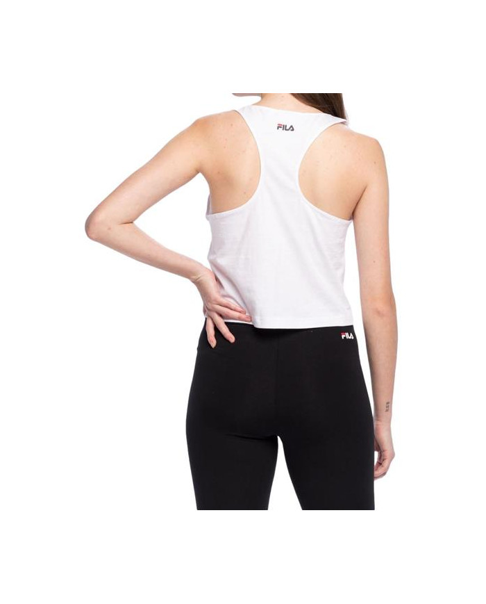 Koszulka damska Fila BASIN CROPPED TANK TOP FAW013610001 Biała - Sklep online Mastersport