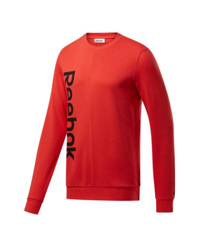 Bluza męska Reebok TE LINEAR LOGO CREW FK6129 Czerwona - Sklep online Mastersport