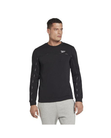 Bluza męska Reebok WOR PIPING CREW HA1067 Czarna - Sklep online Mastersport
