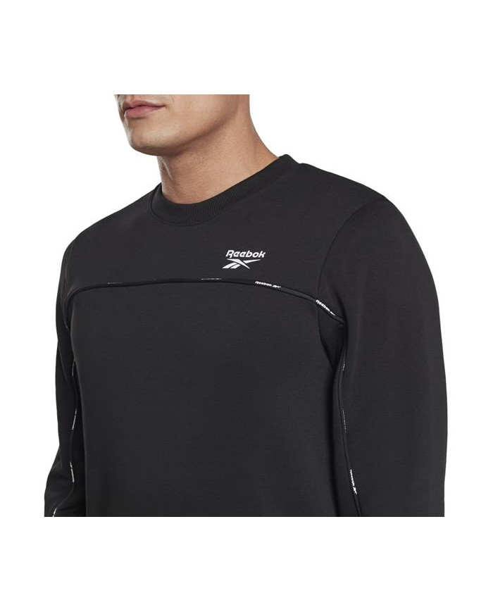 Bluza męska Reebok WOR PIPING CREW HA1067 Czarna - Sklep online Mastersport