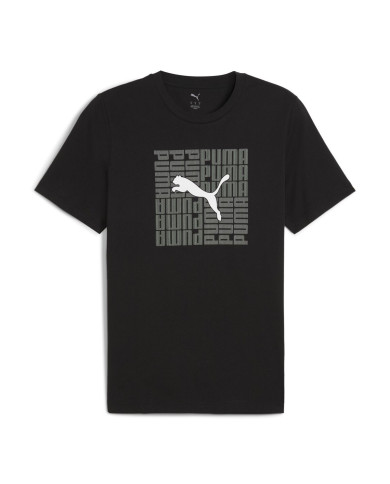 Koszulka męska Puma GRAPHIC BOX TEE 68803101 Czarna - Sklep online Mastersport