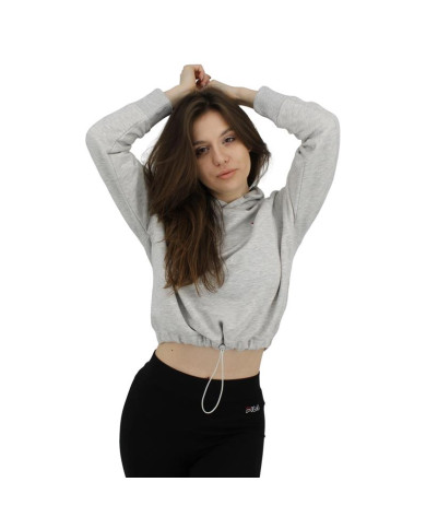 Bluza damska Fila ELAXI CROPPED HOODY W 688570B13 Szara - Sklep online Mastersport
