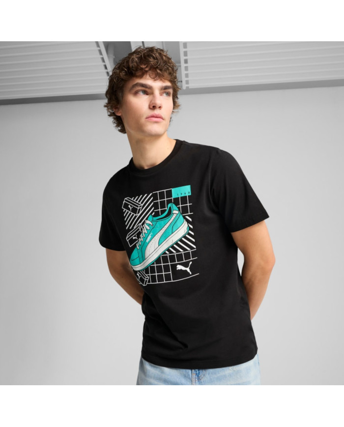 Koszulka męska Puma GRAPHICS SNEAKER TEE 68483001 Czarna - Sklep online Mastersport