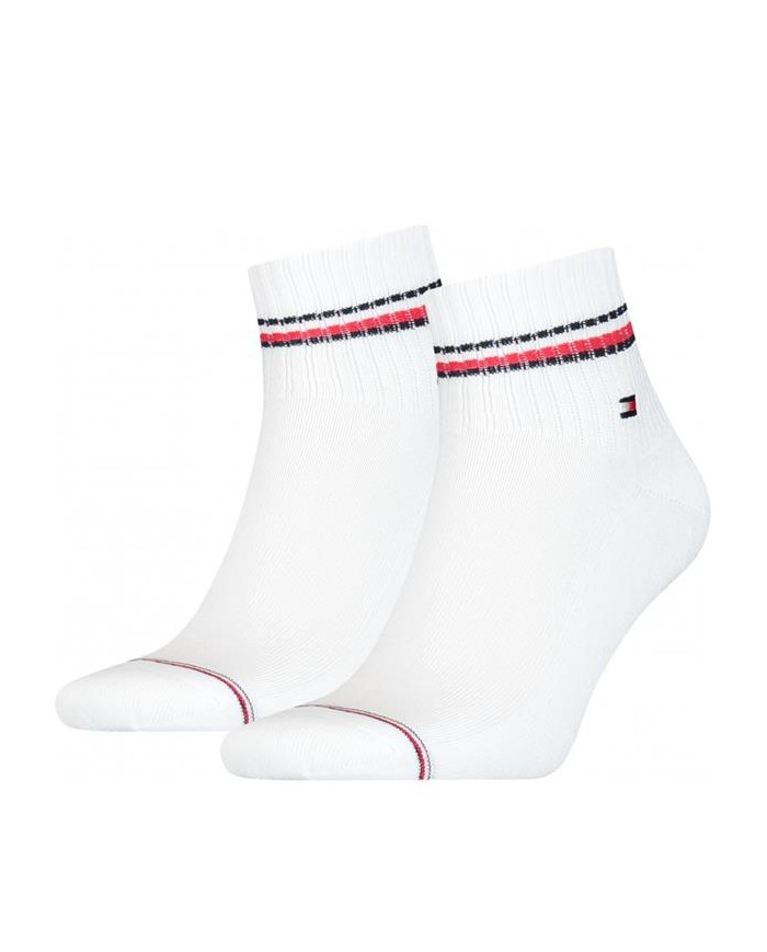Skarpetki męskie Tommy Hilfiger TH MEN ICONIC QUARTER 2P 100001094300 Białe - Sklep online Mastersport
