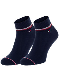 Skarpetki męskie Tommy Hilfiger TH MEN ICONIC QUARTER 2P 100001094322 Niebieskie - Sklep online Mastersport