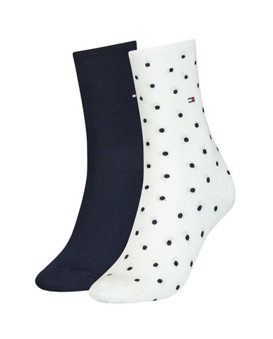 Skarpetki damskie Tommy Hilfiger TH WOMEN SOCK DOT 2P 100001493002 Niebieskie - Sklep online Mastersport