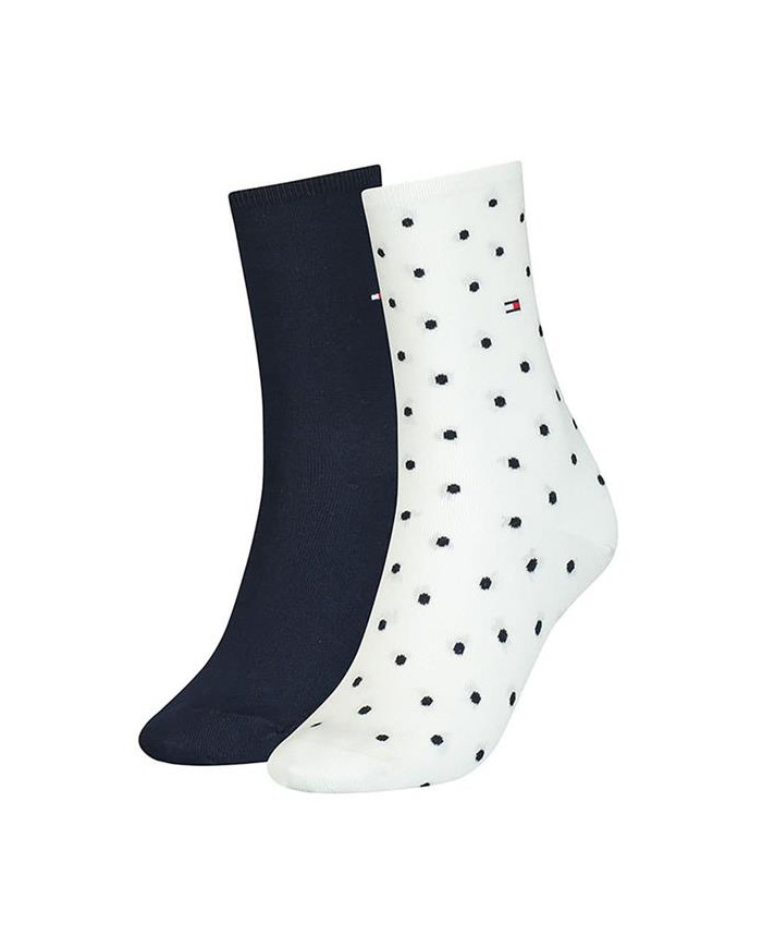 Skarpetki damskie Tommy Hilfiger TH WOMEN SOCK DOT 2P 100001493002 Niebieskie - Sklep online Mastersport