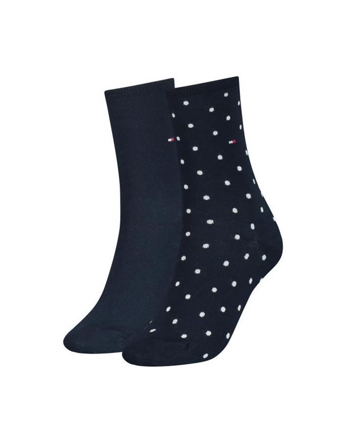 Skarpetki damskie Tommy Hilfiger TH WOMEN SOCK DOT 2P 100001493003 Niebieskie - Sklep online Mastersport