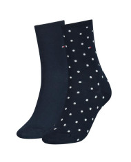 Skarpetki damskie Tommy Hilfiger TH WOMEN SOCK DOT 2P 100001493003 Niebieskie - Sklep online Mastersport