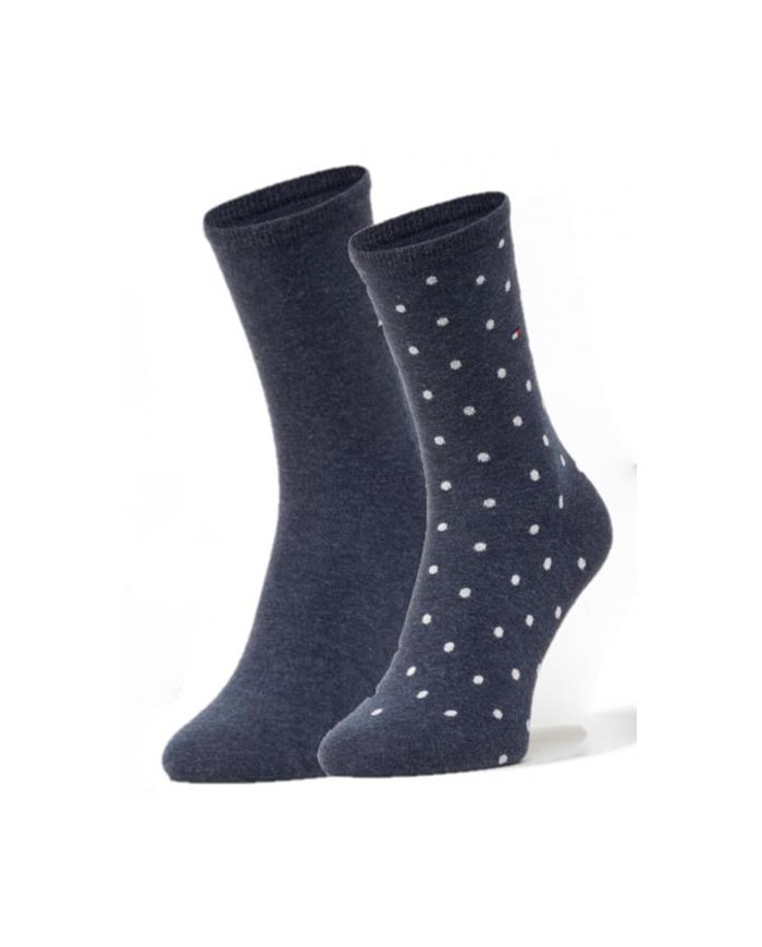 Skarpetki damskie Tommy Hilfiger TH WOMEN SOCK DOT 2P 100001493004 Niebieskie - Sklep online Mastersport