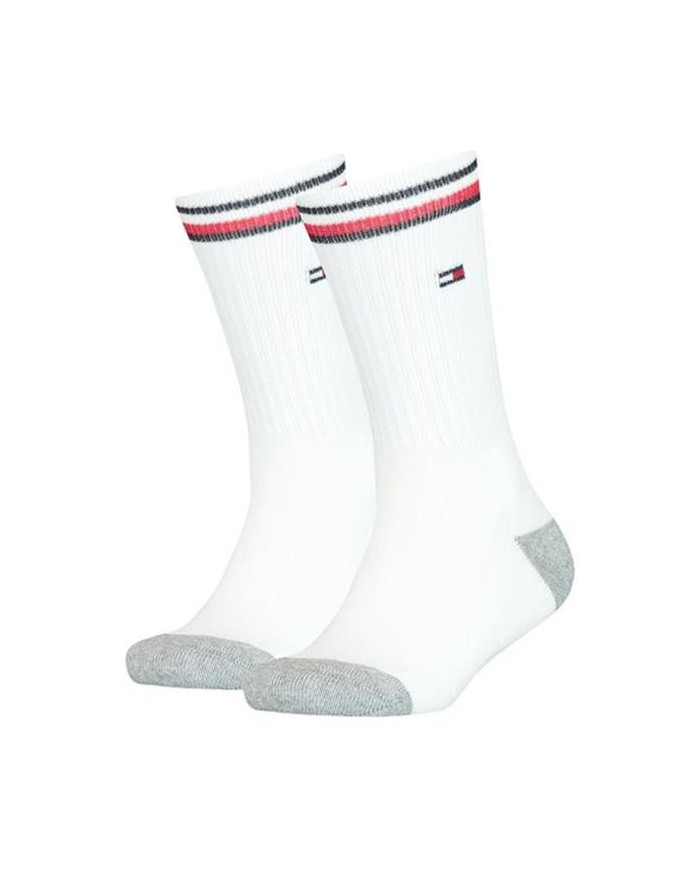 Skarpetki męskie Tommy Hilfiger TH KIDS ICONIC SPORTS SOCK 100001500300 Białe - Sklep online Mastersport