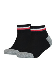 Skarpetki męskie Tommy Hilfiger TH KIDS ICONIC SPORTS QUARTER 2P 100001501200 Czarne - Sklep online Mastersport