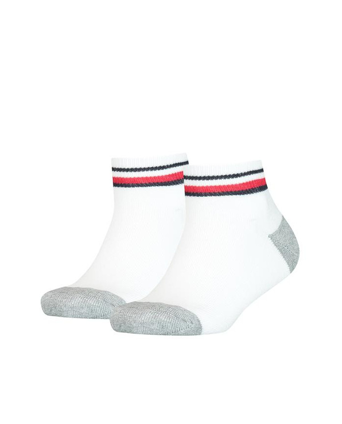 Skarpetki męskie Tommy Hilfiger TH KIDS ICONIC SPORTS QUARTER 2P 100001501300 Białe - Sklep online Mastersport