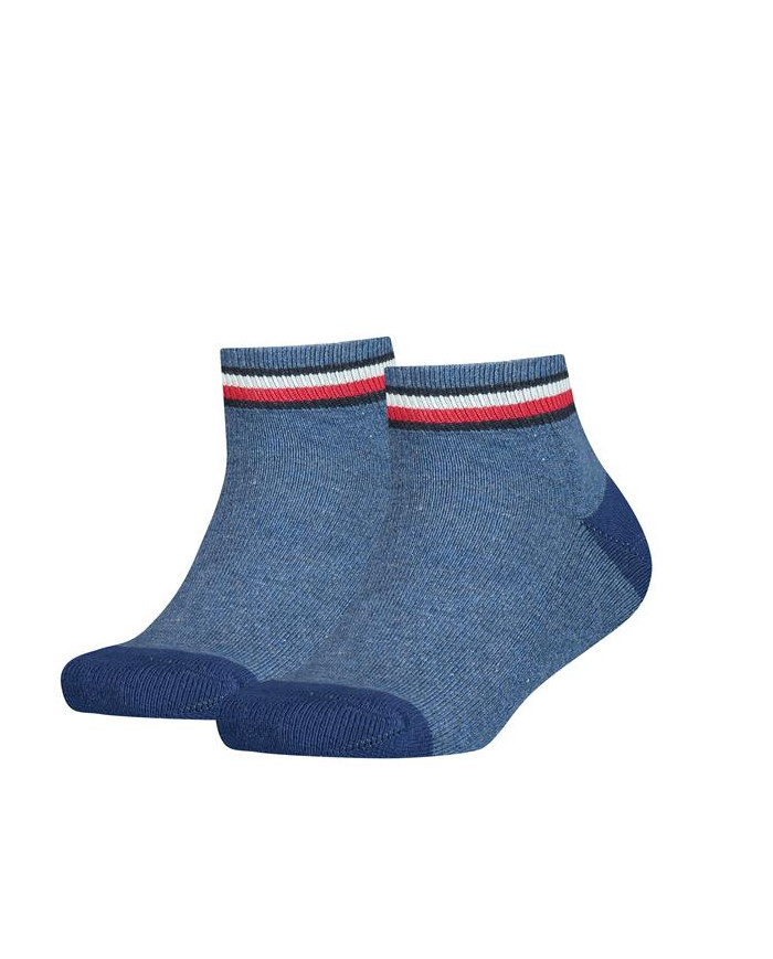Skarpetki męskie Tommy Hilfiger TH KIDS ICONIC SPORTS QUARTER 2P 100001501356 Niebieskie - Sklep online Mastersport