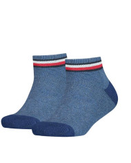 Skarpetki męskie Tommy Hilfiger TH KIDS ICONIC SPORTS QUARTER 2P 100001501356 Niebieskie - Sklep online Mastersport