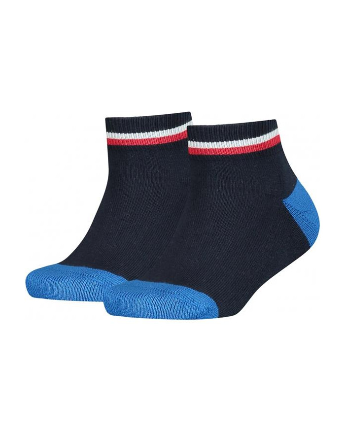 Skarpetki męskie Tommy Hilfiger TH KIDS ICONIC SPORTS QUARTER 2P 100001501563 Niebieskie - Sklep online Mastersport