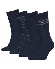 Skarpetki męskie Tommy Hilfiger TH MEN SOCK 4P TIN GIFTBOX 701220146001 Niebieskie - Sklep online Mastersport