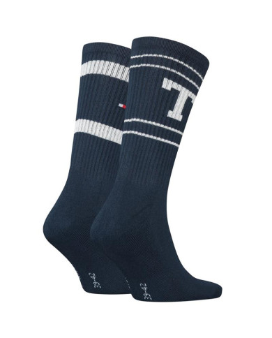 Skarpetki męskie Tommy Hilfiger TH MEN SOCK 2P SPORT PATCH 701222630002 Niebieskie - Sklep online Mastersport