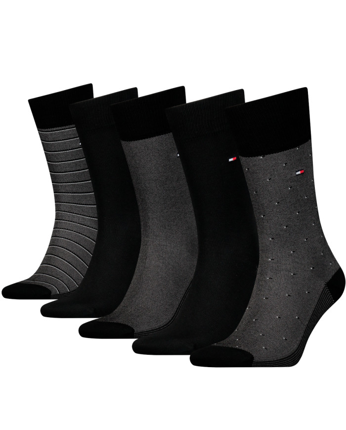 Skarpetki męskie Tommy Hilfiger TH MEN SOCK 5P GIFTBOX BIRDEYE 701224442002 Szare - Sklep online Mastersport