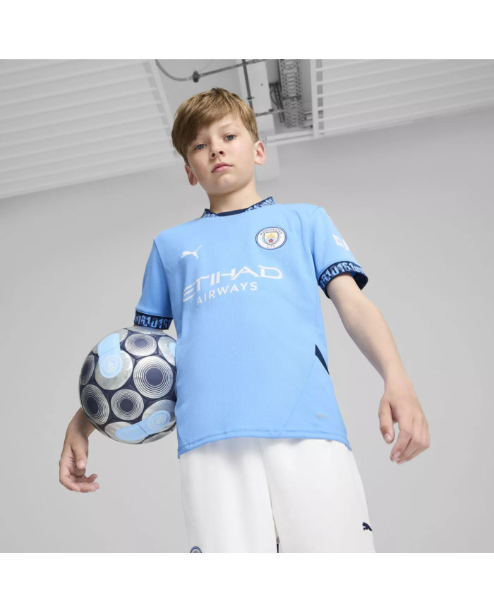 Koszulka dziecięca Puma MCFC HOME JERSEY JR 77507801 Niebieska - Sklep online Mastersport
