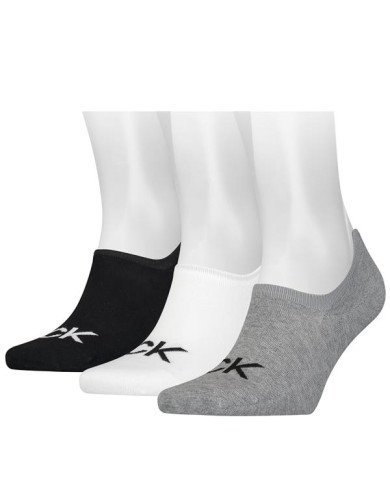 Skarpetki męskie Calvin Klein CK MEN FOOTIE HIGH CUT 3P LOGO 701218723003 Białe - Sklep online Mastersport