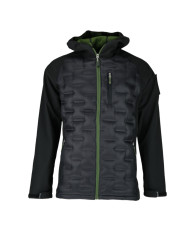Kurtka męska Monotox HYBRIDO BLACK / GREEN MX23101 Czarna - Sklep online Mastersport