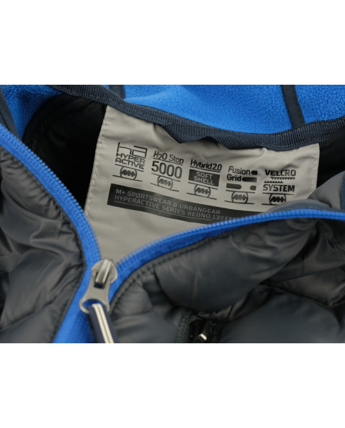 Kurtka męska Monotox HYBRIDO GRAPHITE BLACK / BLUE MX23102 Granatowa - Sklep online Mastersport