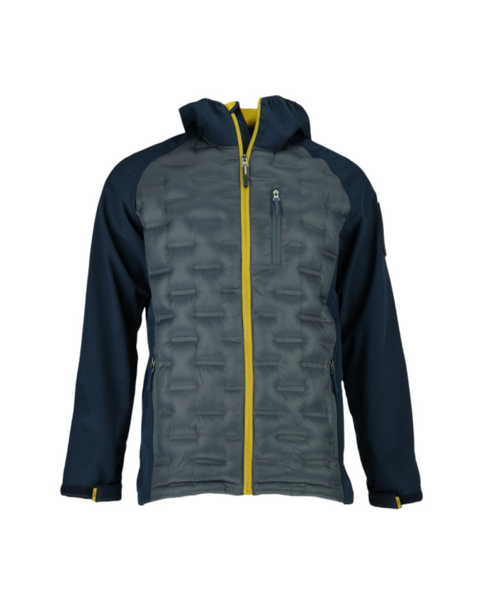 Kurtka męska Monotox HYBRIDO GRAPHITE BLACK / YELLOW MX23103 Szara - Sklep online Mastersport