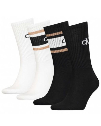 Skarpetki męskie Calvin Klein CKJ MEN SOCK 4P SPORT LOGO 701219837001 Czarne - Sklep online Mastersport
