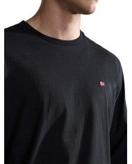 Koszulka męska Napapijri SALIS LS 1 BLACK NP0A4HN7041 Czarna - Sklep online Mastersport