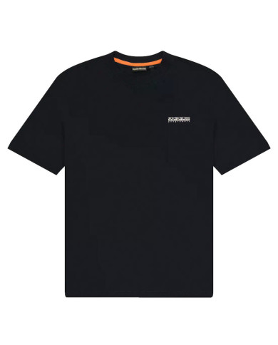 Koszulka męska Napapijri S-SMALL BOX SS NP0A88TR941 Czarna - Sklep online Mastersport