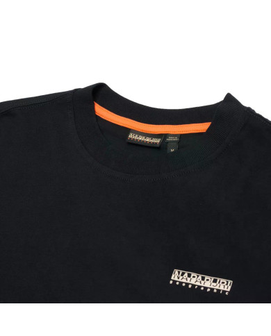 Koszulka męska Napapijri S-SMALL BOX SS NP0A88TR941 Czarna - Sklep online Mastersport