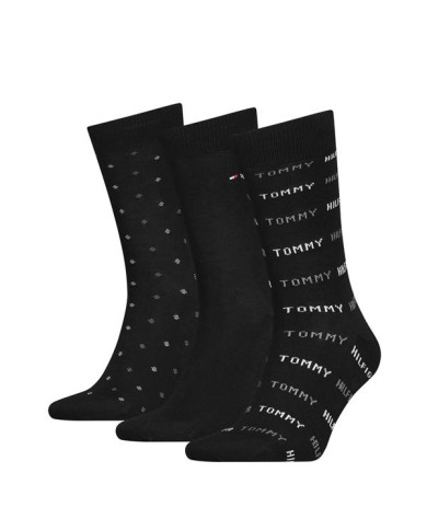 Skarpetki męskie Tommy Hilfiger TH MEN SOCK 3P 701220147002 Czarne - Sklep online Mastersport