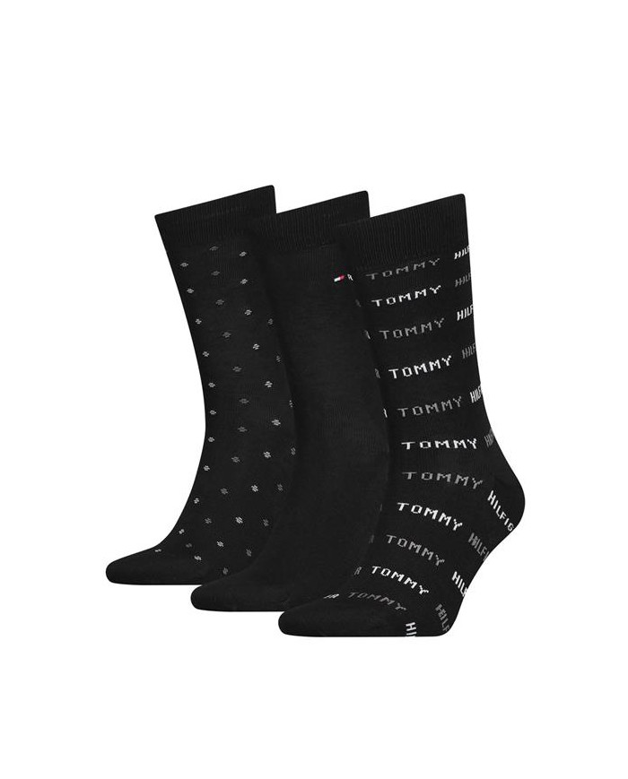 Skarpetki męskie Tommy Hilfiger TH MEN SOCK 3P 701220147002 Czarne - Sklep online Mastersport