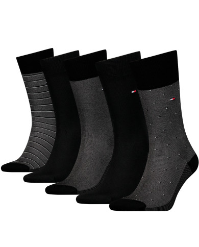 Skarpetki męskie Tommy Hilfiger TH MEN SOCK 5P GIFTBOX BIRDEYE 701224442002 Szare - Sklep online Mastersport