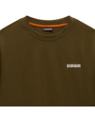 Koszulka męska Napapijri S-SMALL BOX SS DARK OLIVE NP0A88TRG3A Zielona - Sklep online Mastersport