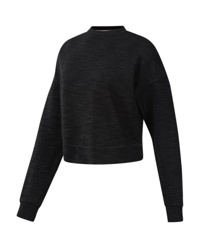 Bluza damska Reebok TE MARBLE CREW DU4912 Czarna - Sklep online Mastersport