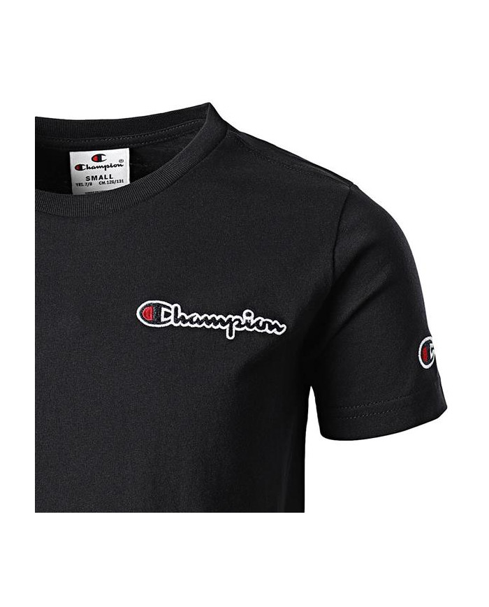 Koszulka dziecięca Champion CREWNECK T-SHIRT 305955KK001 Czarna - Sklep online Mastersport