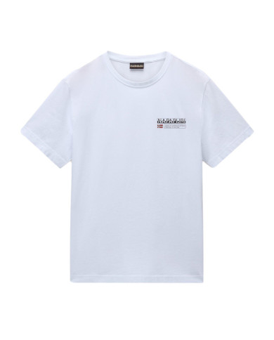 Koszulka męska Napapijri S-KASBA BRIGHTWHITE NP0A4HQQ002 Biała - Sklep online Mastersport