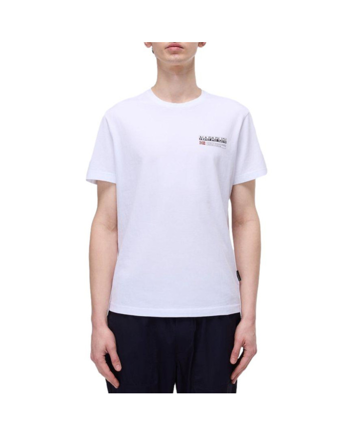 Koszulka męska Napapijri S-KASBA BRIGHTWHITE NP0A4HQQ002 Biała - Sklep online Mastersport