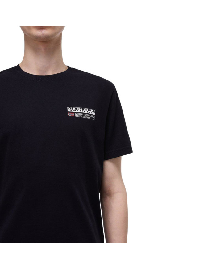 Koszulka męska Napapijri S-KASBA BLACK NP0A4HQQ041 Czarna - Sklep online Mastersport