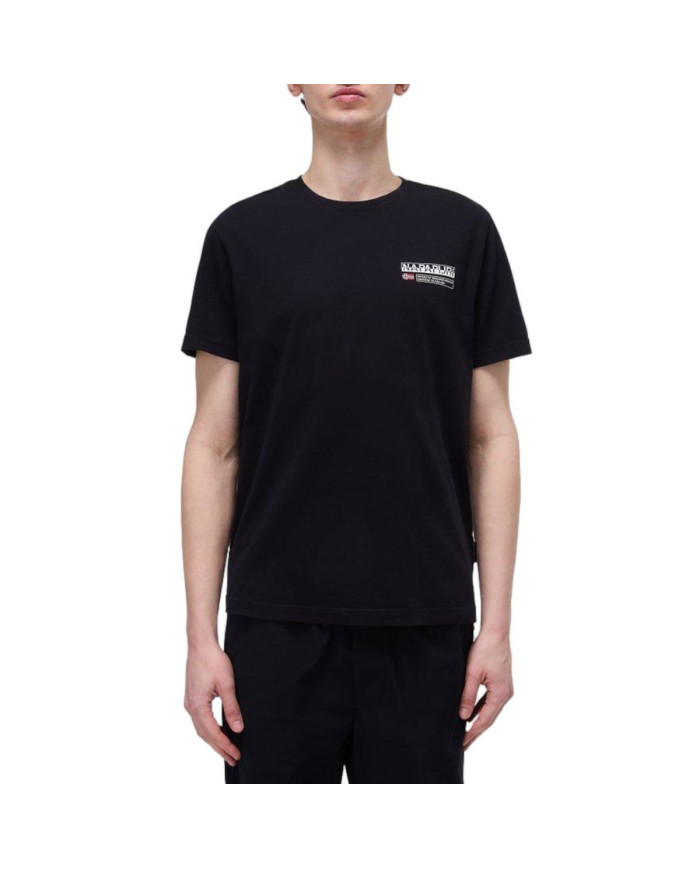 Koszulka męska Napapijri S-KASBA BLACK NP0A4HQQ041 Czarna - Sklep online Mastersport