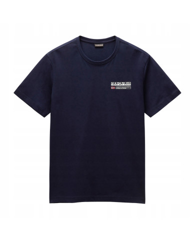 Koszulka męska Napapijri S-KASBA BLU MARINE NP0A4HQQ176 Granatowa - Sklep online Mastersport