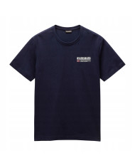 Koszulka męska Napapijri S-KASBA BLU MARINE NP0A4HQQ176 Granatowa - Sklep online Mastersport