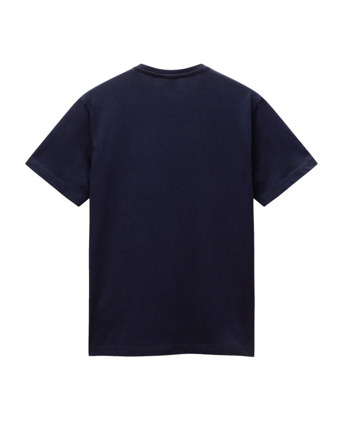 Koszulka męska Napapijri S-KASBA BLU MARINE NP0A4HQQ176 Granatowa - Sklep online Mastersport